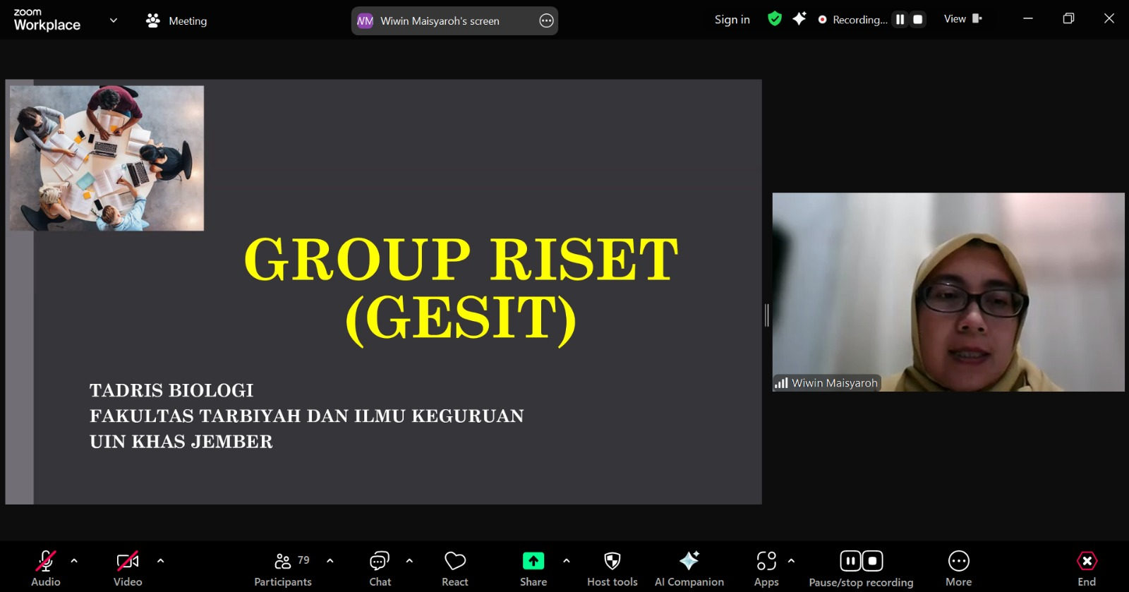 Sosialisasi Seminar Progress Report Kelompok Riset (Gesit) Tadris Biologi UIN KHAS Jember Tahun 2025 Sukses Digelar